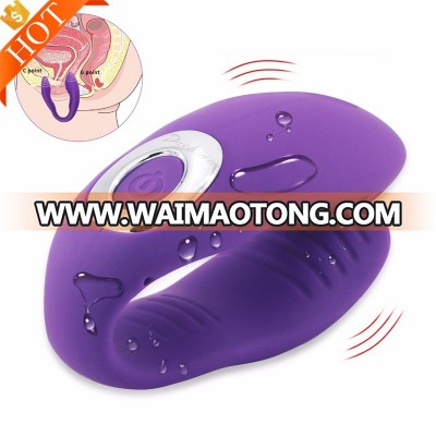 Dual motors best quality low price U Shaped Double C-Shape Wearable Dildo Vibrator For Male And Female Women